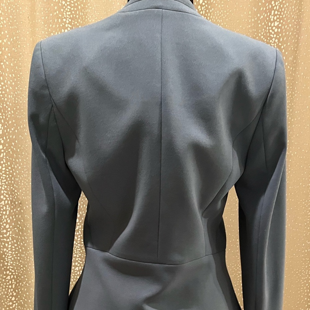 Calvin Klein Zip Up Slate Blue Blazer - Picture 3 of 8